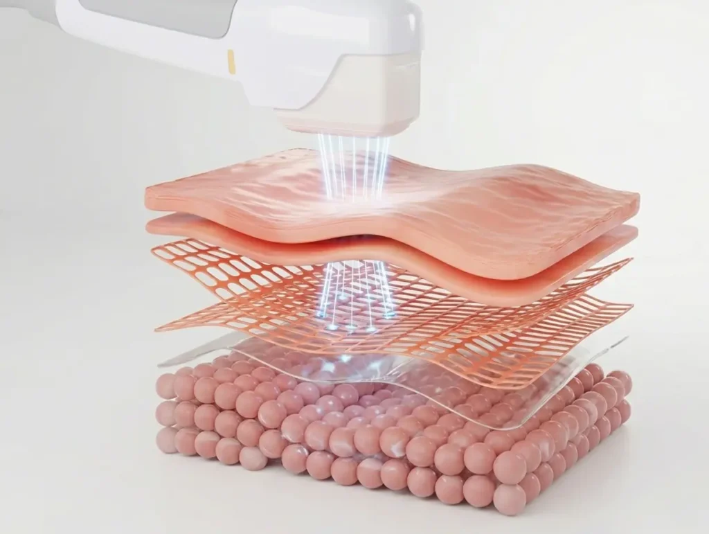 Gangnam Dermatology Ultherapy Prime core function – fascia layer lifting example image